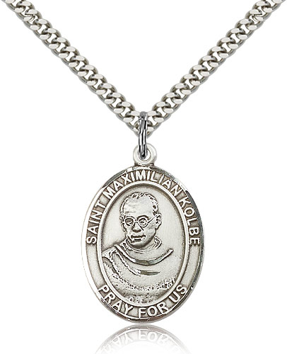ST. Maximilian Kolbe Sterling Silver